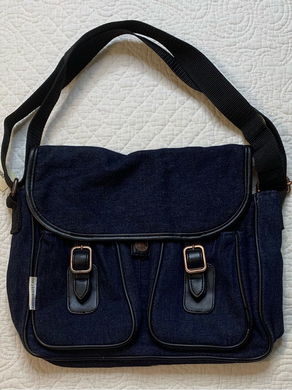 Vintage Mary Kate and Ashley Y2K 90’s Dark Denim  Messenger Bag